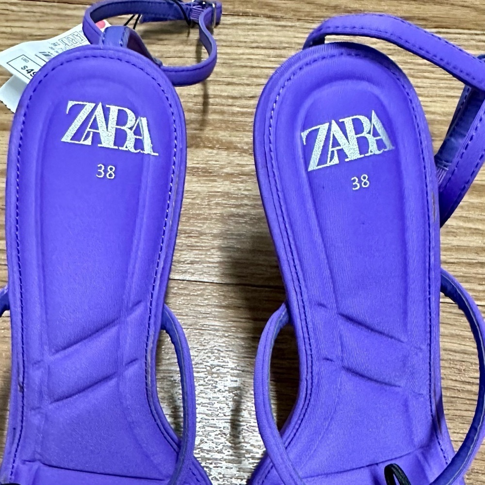 ZARA Purple open toe sandals - Picture 8 of 11